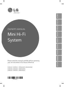 Bruksanvisning LG CM4541 Stereoanläggning