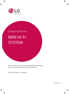 Handleiding LG CM8350 Stereoset