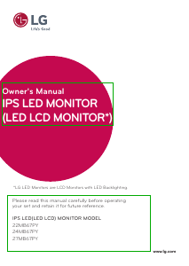 Bruksanvisning LG 24MB67PY-B LED skärm