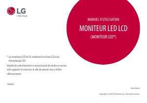 Mode d’emploi LG 34WN80C-B Moniteur LED