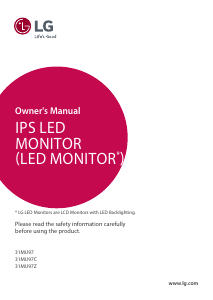 Bruksanvisning LG 31MU97-B LED skärm