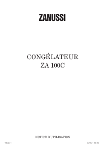 Mode d’emploi Zanussi ZA 100 C Congélateur