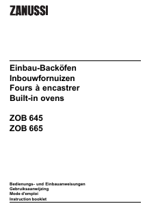 Mode d’emploi Zanussi ZOB645X Four