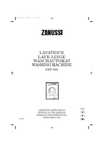 Mode d’emploi Zanussi ZWF 1650 Lave-linge