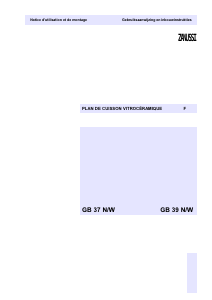Mode d’emploi Zanussi GB37N Table de cuisson