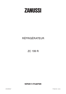 Mode d’emploi Zanussi ZC194R Réfrigérateur