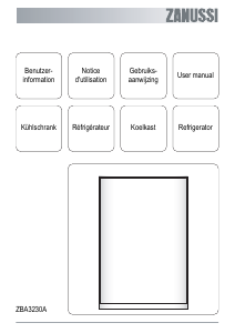 Manual Zanussi ZBA3230A Refrigerator