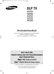 Bruksanvisning Samsung SP-67L6HX TV