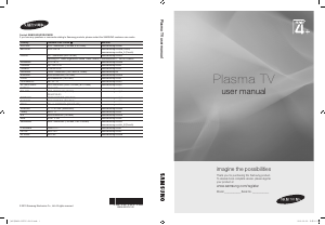 Käyttöohje Samsung PS42C455B1W Plasmatelevisio
