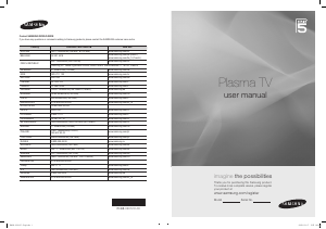 Käyttöohje Samsung PS50B535S2W Plasmatelevisio