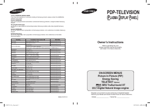 Bruksanvisning Samsung PS-42C62H Plasma TV