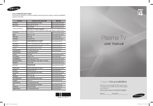 Käyttöohje Samsung PS42A456P2C Plasmatelevisio