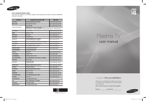 Käyttöohje Samsung PS42A416C1C Plasmatelevisio