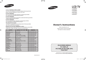 Handleiding Samsung LE37R72B LCD televisie