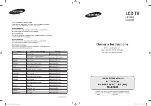Brugsanvisning Samsung LE26R89BD LCD TV