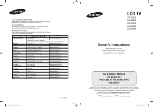 Handleiding Samsung LE26S86BC LCD televisie