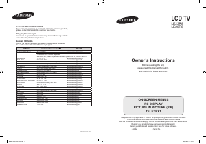 Handleiding Samsung LE26R86BC LCD televisie