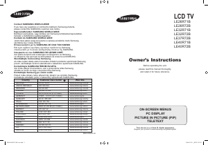 Bruksanvisning Samsung LE26R71B LCD TV