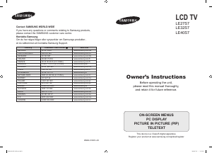 Bruksanvisning Samsung LE40S73BD LCD TV
