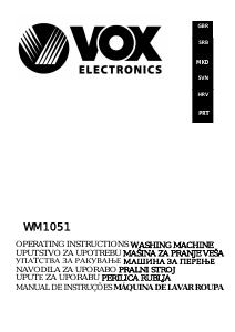 Handleiding Vox WM1051 Wasmachine