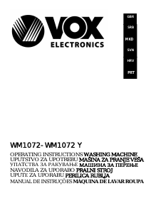 Handleiding Vox WM1072Y Wasmachine