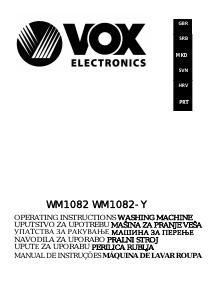 Handleiding Vox WM1082Y Wasmachine