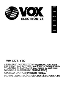 Manual Vox WM1275-YTQ Máquina de lavar roupa
