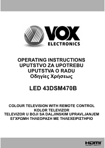 Priručnik Vox 43DSM470B LED televizor