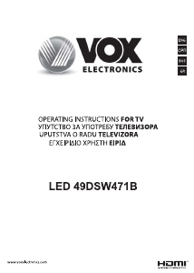 Kullanım kılavuzu Vox 49DSW471B LED televizyon