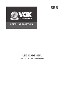 Priručnik Vox 43ADS315FL LED televizor