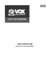 Priručnik Vox 43ADS314MU LED televizor