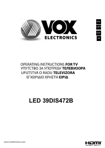 Handleiding Vox 39DIS472B LED televisie