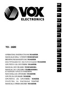 Manual de uso Vox TO1020 Tostador