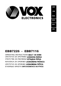 Manual Vox EBB7116 Oven