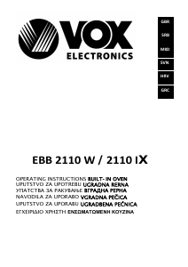 Manual Vox EBB2110W Oven