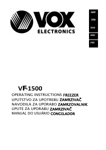 Manual Vox VF1500 Congelador