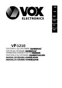 Priročnik Vox VF1210 Zamrzovalnik