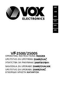 Priročnik Vox VF2500 Zamrzovalnik