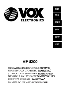 Manual Vox VF3200 Freezer