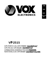 Manual Vox VF2515 Freezer