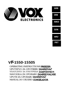 Manual Vox VF1550 Congelador