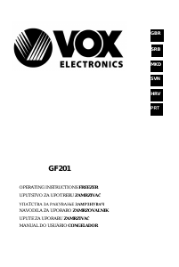 Manual Vox GF201 Congelador