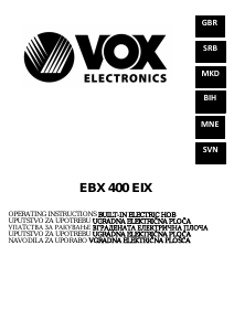 Handleiding Vox EBX400EIX Kookplaat