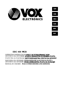 Handleiding Vox EBC400MCB Kookplaat