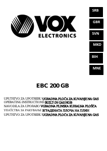 Priročnik Vox EBC200GB Grelna plošča