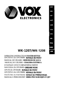 Manual Vox WK1208 Kettle