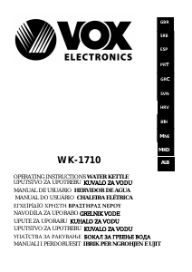 Manual Vox WK1710 Kettle