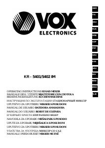 Priročnik Vox KR5401 Samostoječi mešalnik