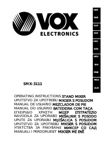 Manual de uso Vox SMX3111 Batidora de pie