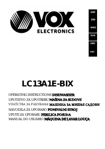 Priručnik Vox LC13A1EBIX Perilica posuđa